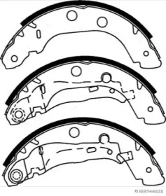 Барабанный тормозной механизм JAKOPARTS для NISSAN KUBISTAR (X76) 1.5 dCi