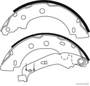 Барабанный тормозной механизм JAKOPARTS для NISSAN KUBISTAR (X76) 1.5 dCi