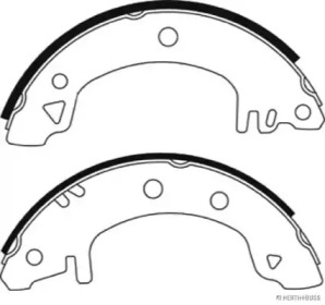 Барабанный тормозной механизм JAKOPARTS для NISSAN VANETTE Фургон (C22) 2.0 D