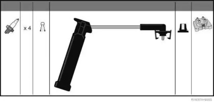 Свечной кабель / соединительные элементы JAKOPARTS для FORD PUMA (EC_) 1.7 16V