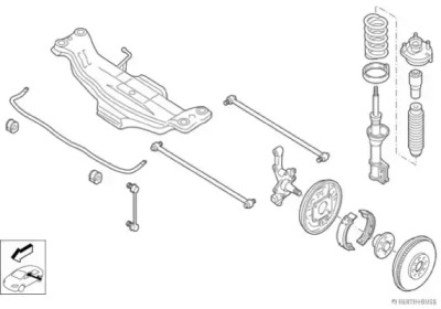 Подвеска оси / система подвески / колеса JAKOPARTS для MAZDA 323 S VI (BJ) 1.5 16V