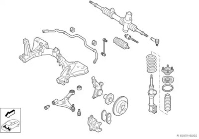 Подвеска оси / система подвески / колеса JAKOPARTS для MAZDA 323 S VI (BJ) 1.5 16V