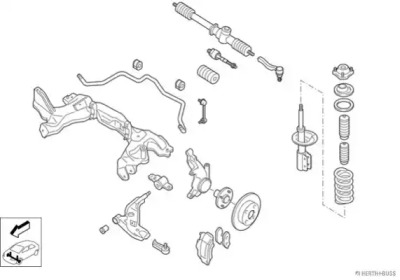 Подвеска оси / система подвески / колеса JAKOPARTS для MAZDA 323 F V (BA) 1.5 16V