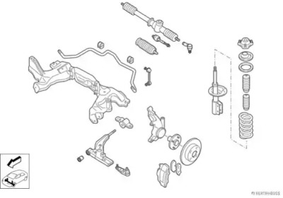 Подвеска оси / система подвески / колеса JAKOPARTS для MAZDA 323 P V (BA) 1.3 16V