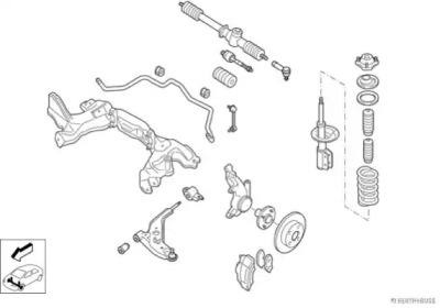 Рулевое управления JAKOPARTS для MAZDA 626 IV Hatchback (GE) 2.0 i