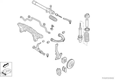 Рулевое управления JAKOPARTS для HONDA CIVIC VI Hatchback (EJ, EK) 1.4 i (EJ9)