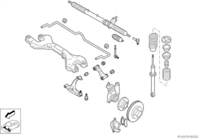 Рулевое управления JAKOPARTS для NISSAN PRIMERA (P11) 2.0 16V