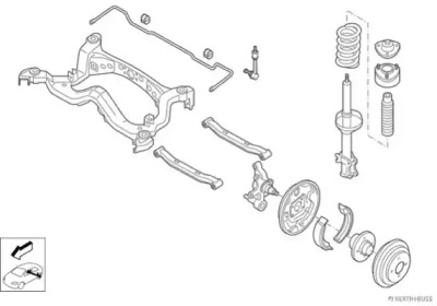 Рулевое управления JAKOPARTS для NISSAN SUNNY III Liftback (N14) 1.4 i