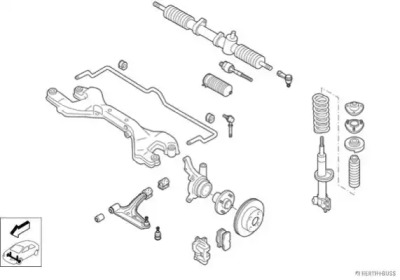 Рулевое управления JAKOPARTS для NISSAN SUNNY III Liftback (N14) 1.4 i