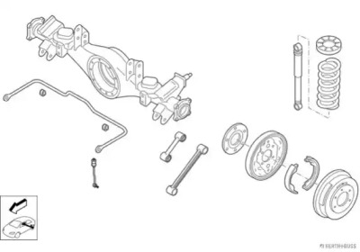 Рулевое управления JAKOPARTS для NISSAN TERRANO II (R20) 2.7 TD 4WD