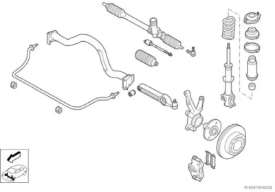 Рулевое управления JAKOPARTS для SUZUKI WAGON R+ (MM) 1.3 (RB 413)