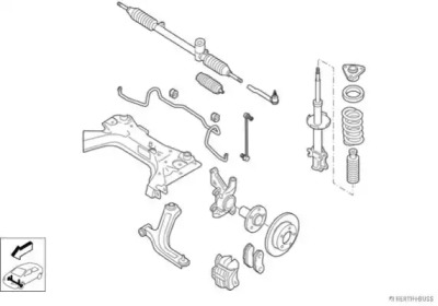 Подвеска оси / система подвески / колеса JAKOPARTS для NISSAN MICRA III (K12) 1.2 16V
