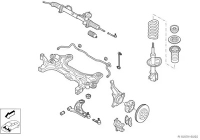 Рулевое управления JAKOPARTS для CHEVROLET KALOS 1.4