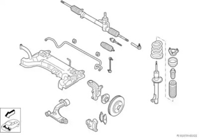 Рулевое управления JAKOPARTS для MAZDA 2 (DY) 1.4