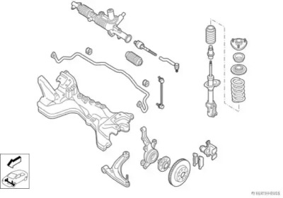 Рулевое управления JAKOPARTS для HONDA JAZZ II (GD_, GE3, GE2) 1.2 i-DSI (GD5, GE2)