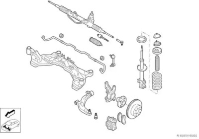 Подвеска оси / система подвески / колеса JAKOPARTS для NISSAN ALMERA TINO (V10) 1.8