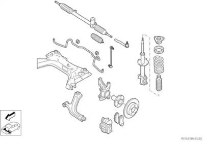 Рулевое управления JAKOPARTS для NISSAN NOTE (E11, NE11) 1.6
