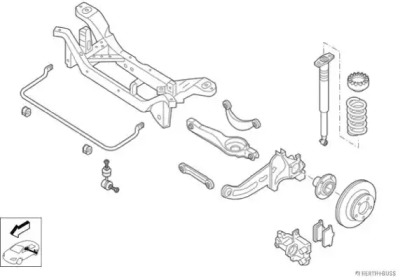 Подвеска оси / система подвески / колеса JAKOPARTS для MAZDA 5 (CR19) 1.8