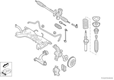 Подвеска оси / система подвески / колеса JAKOPARTS для MAZDA 5 (CR19) 1.8