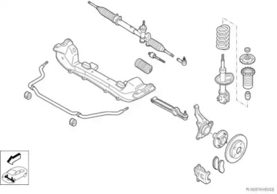 Подвеска оси / система подвески / колеса JAKOPARTS для CHEVROLET MATIZ (M200, M250) 0.8