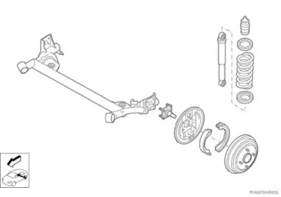Подвеска оси / система подвески / колеса JAKOPARTS для CHEVROLET MATIZ (M200, M250) 1.0