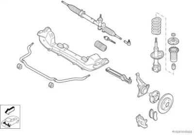 Подвеска оси / система подвески / колеса JAKOPARTS для CHEVROLET MATIZ (M200, M250) 1.0