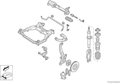 Подвеска оси / система подвески / колеса JAKOPARTS для MAZDA 6 универсал (GH) 2.0 MZR