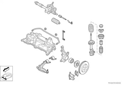 Подвеска оси / система подвески / колеса JAKOPARTS для HONDA CIVIC VIII Hatchback (FN, FK) 1.4 (FK1, FN4)