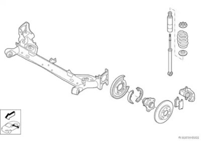 Подвеска оси / система подвески / колеса JAKOPARTS для NISSAN JUKE (F15) 1.5 dCi