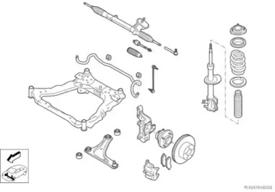 Подвеска оси / система подвески / колеса JAKOPARTS для NISSAN JUKE (F15) 1.5 dCi