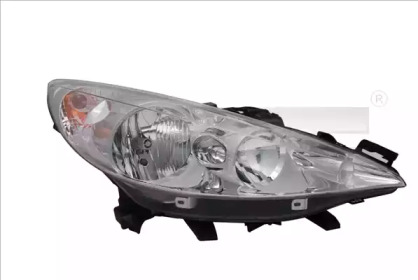 Основная фара TYC для PEUGEOT 207 CC (WD_) 1.6 HDi