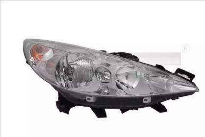 Основная фара TYC для PEUGEOT 207 CC (WD_) 1.6 HDi