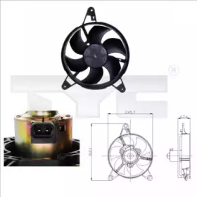 Вентилятор TYC для FIAT PANDA (141_) 1000 4x4