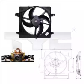 Вентилятор TYC для FORD STREET KA (RL2) 1.6