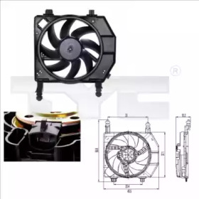 Вентилятор TYC для FORD FIESTA Фургон (JV_) D 1.8