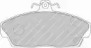 Тормозные колодки FERODO для HONDA CIVIC VII купе (EM2) 1.6 i