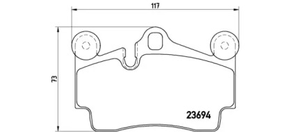 Экономичный тормоз BREMBO для PORSCHE CAYENNE (9PA) Turbo 4.5