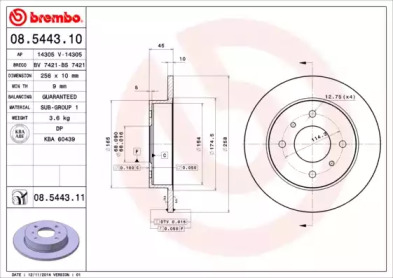 Дисковой тормозной механизм BREMBO для NISSAN PRIMERA Traveller (WP11) 2.0 TD