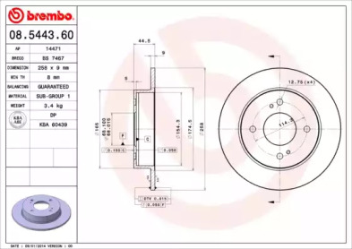 Дисковой тормозной механизм BREMBO для NISSAN PRIMERA Traveller (W10) 1.6 i