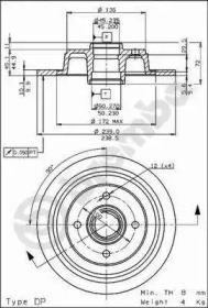 Дисковой тормозной механизм BREMBO для HONDA PRELUDE II (AB) 1.8 EX