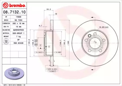 Дисковой тормозной механизм BREMBO для VW TRANSPORTER IV c бортовой платформой/ходовая часть (70XD) 1.9 TD
