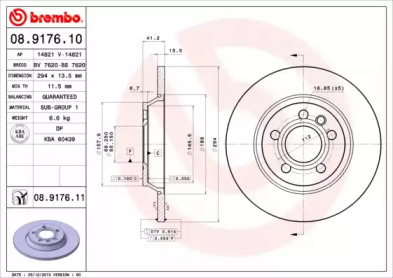 Дисковой тормозной механизм BREMBO для VW TRANSPORTER IV c бортовой платформой/ходовая часть (70XD) 1.9 TD