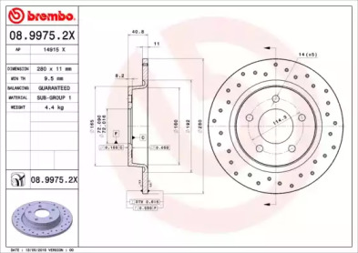 Дисковой тормозной механизм BREMBO для MAZDA 3 (BL) 2.2 MZR CD