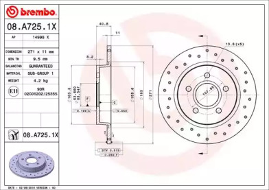 Тормозной диск BREMBO для FORD FOCUS III седан 1.6 Ti