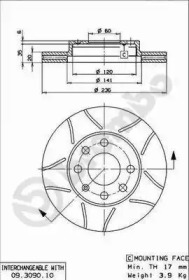 Тормозной диск BREMBO для CHEVROLET KALOS 1.2