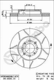 Тормозной диск BREMBO для HONDA CIVIC V седан (EG, EH) 1.6 VTi (EG9)