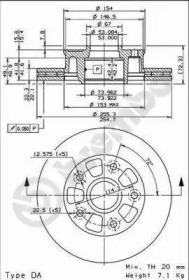 Дисковой тормозной механизм BREMBO для MAZDA 929 III (HC) 2.2 i