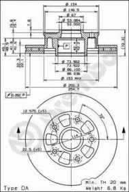 Дисковой тормозной механизм BREMBO для MAZDA 929 III (HC) 2.2 i