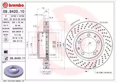 Дисковой тормозной механизм BREMBO для PORSCHE 911 Targa (993) 3.6 Carrera