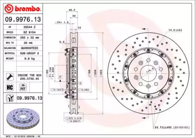 Дисковой тормозной механизм BREMBO для FORD GT 5.4